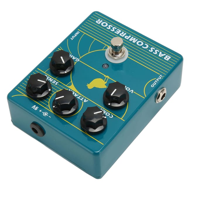 Pédale de basse en alliage d'aluminium, 14 pouces, entrée/sortie monophonique, pédale de compression pour musicien black