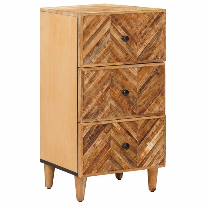 vidaXL - Opbergkasten - Bruin - 40 - x - 33,5 - x - 75 - cm - Massief - Mango - Hout