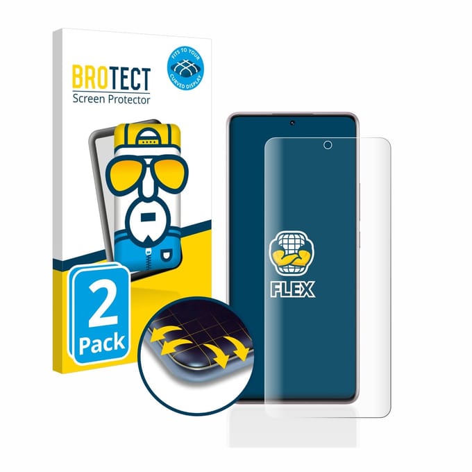BROTECT - Screenprotector voor Xiaomi Redmi Note 12 Pro 4G (case-friendly) - Folie Beschermfolie transparant volledig dekking - 2 Stuks