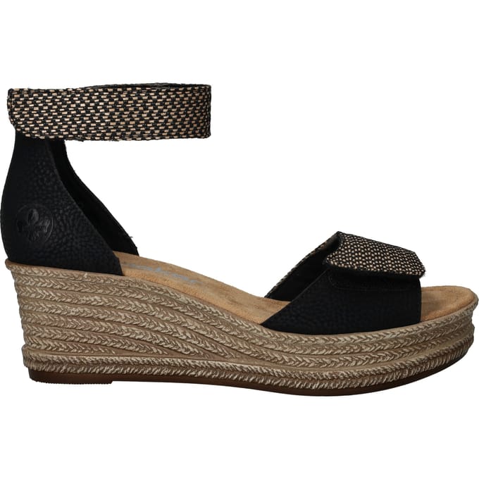 Rieker Sandalen Hak Sandalen Hak - Zwart - Maat 37