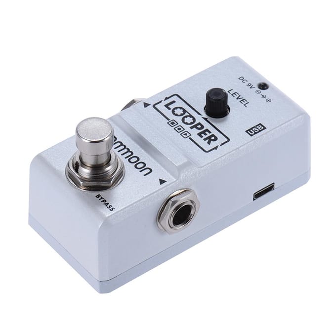 Ammoon AP-09 Nano Series Loop Effectpedaal voor elektrische gitaar Looper True Bypass Onbeperkte overdubs 10 wit