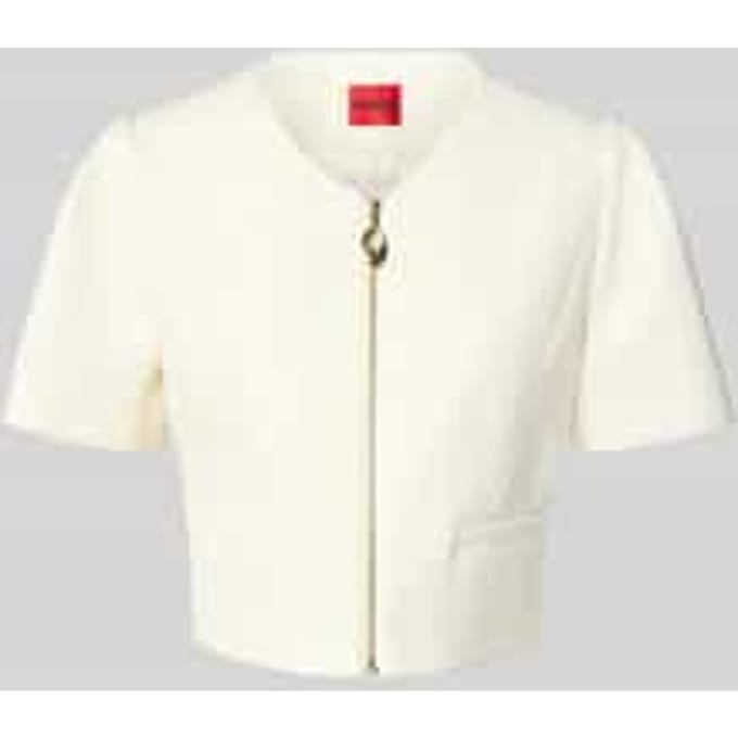 Slim fit korte blazer met viscose, model 'Ambelle'