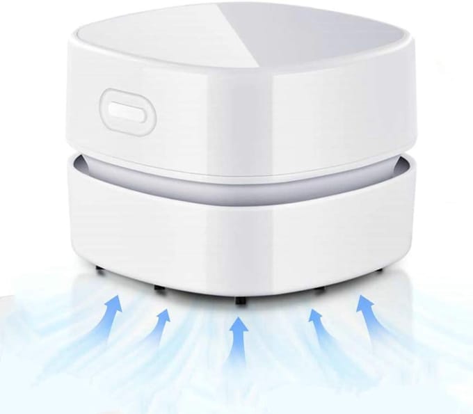 Mini Draadloze Stofzuiger voor Bureau - USB Oplaadbare Handheld Stofveger met 360° Draaibaarheid