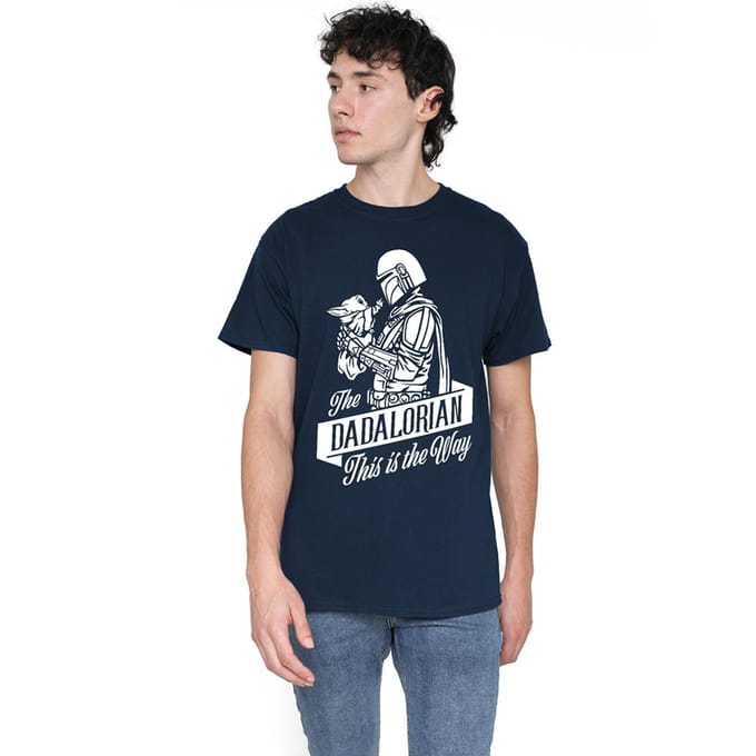 Star Wars Heren Dadalorian Star Wars: The Mandalorian Vaderdag T-Shirt (Marine)