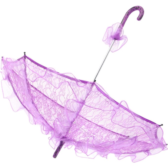 Kant Parasol Paraplu Handgemaakt Bruiloft Bruids Kant Paraplu Elegante Decoratieve Kant Paraplu