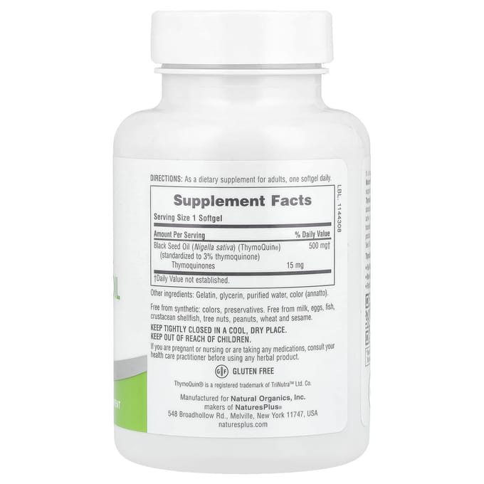 Pro Thymoquin®, Huile de Nigelle 500, 60 Gélules Molles (500mg par capsule molle)