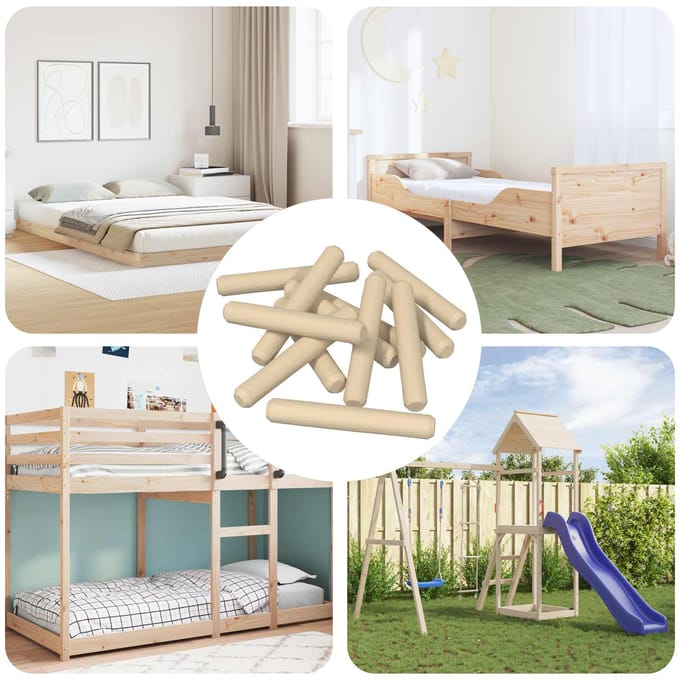 vidaXL - Houten - deuvels - 12000 - st - Bruin - Massief - hout