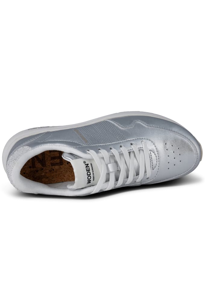 Damestrainers Woden Nora Natural Soft Metallic