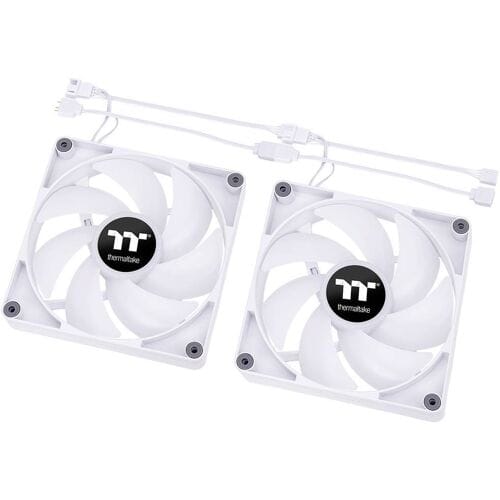 Thermaltake CT120 ARGB Sync - Ventilator Koeler voor PC - 2x120mm - Stil - PWM 500-2000 RPM - Wit