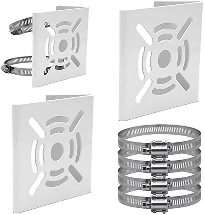 2 stuks Verticale Stanghouders voor CCTV-camera's - Universele Metalensupport met 4 Lussen
