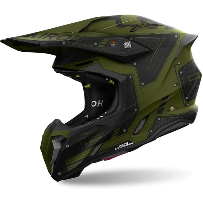 Airoh Twist 3 Military Zwart Groen Offroad Helm - Helm