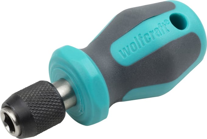wolfcraft - Bit Schroevendraaier met bithouder - Multibit - Kort - 1239000
