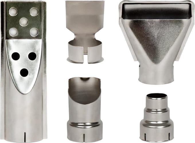 VONROC heteluchtpistool mondstuk set – 5 stuks - incl. 1x BBQ aansteker