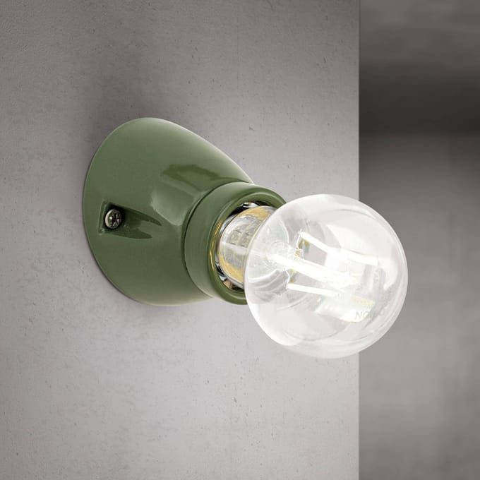 ORION Wandlamp Frost, groen, keramiek, E27