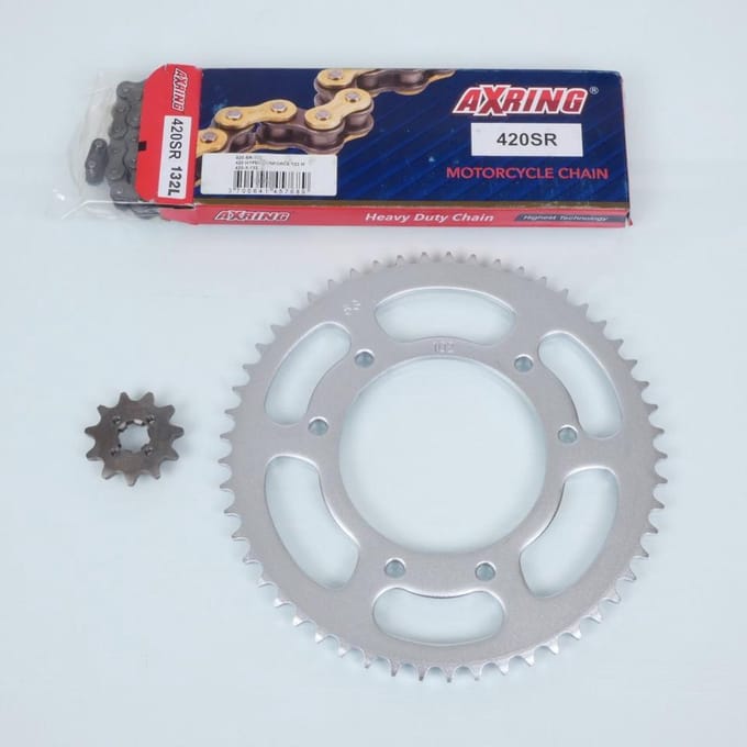 Kettingset Axring voor motor Derbi 50 Senda R Drd Pro 2006 tot 2014 11x53 Nieuw