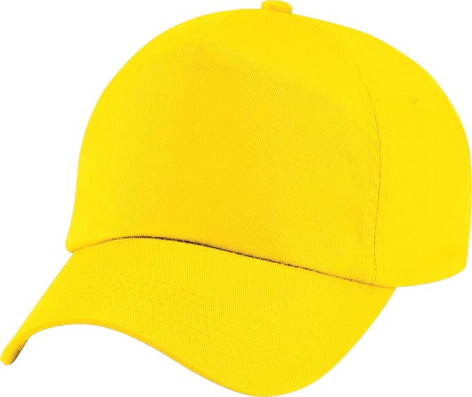 Beechfield Unisex Junior Junior 5 Panel Baseball Cap (Geel)