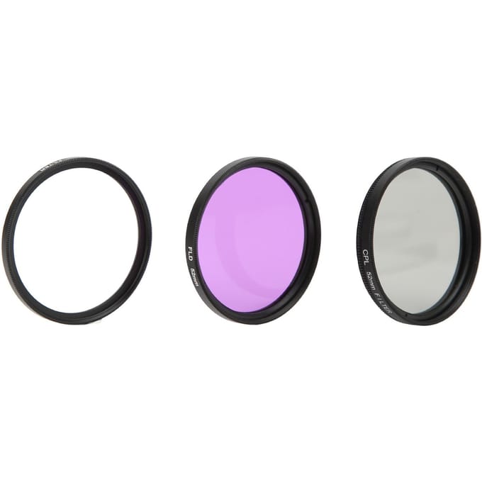 3-delige set Multi-Coated Lensfilter Kit UV CPL FLD Lensfilter Set voor Digitale Camera pink