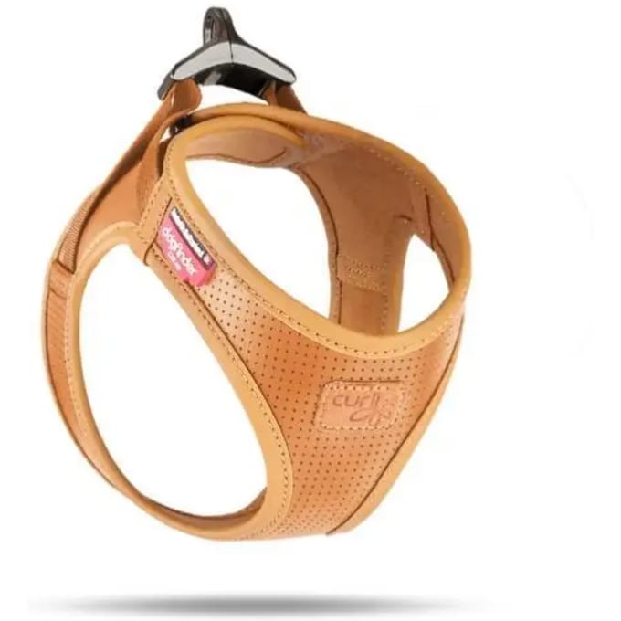 Curli Apple Leather Harness - Hondentuig - Zwart 33.9-38.2 Cm