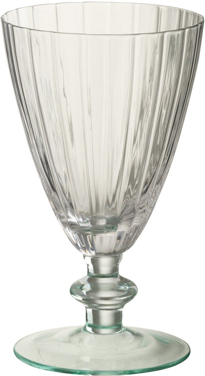J-Line drinkglas Gestreept - glas - transparant/groen