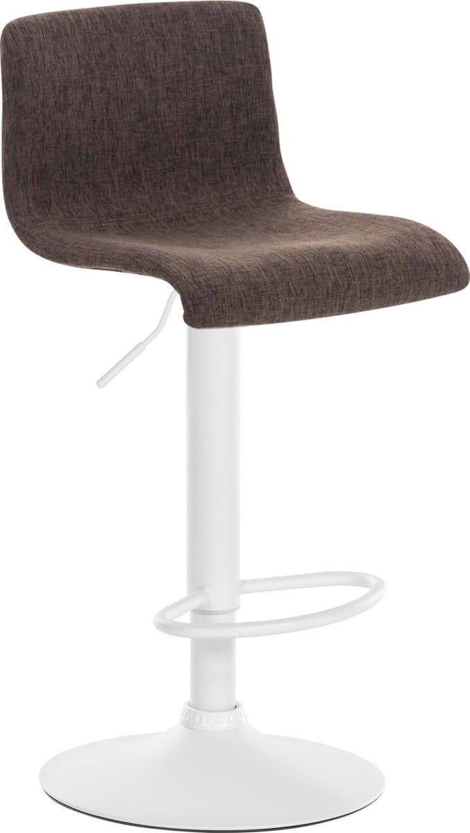 CLP Hover Barkruk - Stof wit/bruin