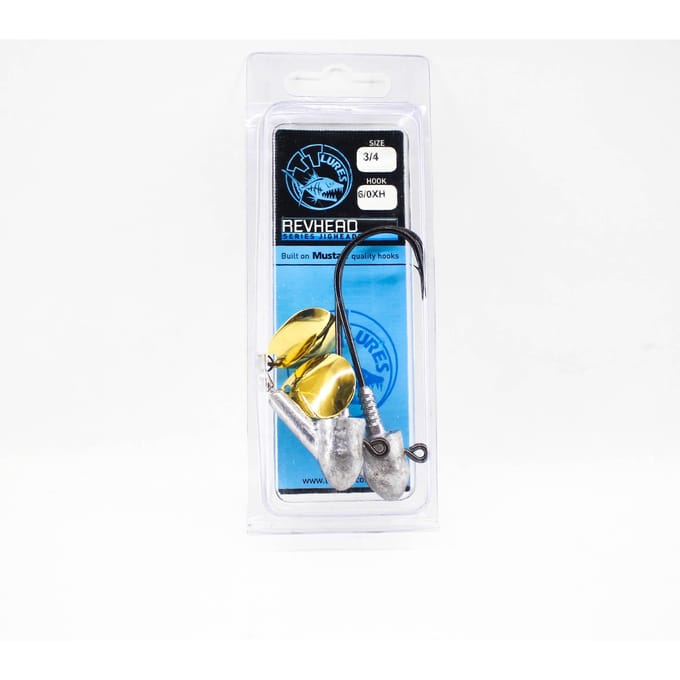 Tackle Tactics TT Rev Head Tête plombée HD Doré Colorado 3/4 oz 6/0XH (8539)