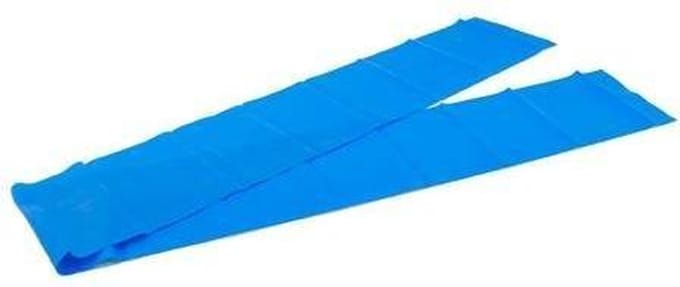 Yoga stretchband blauw - 150x15x0.035 cm - S