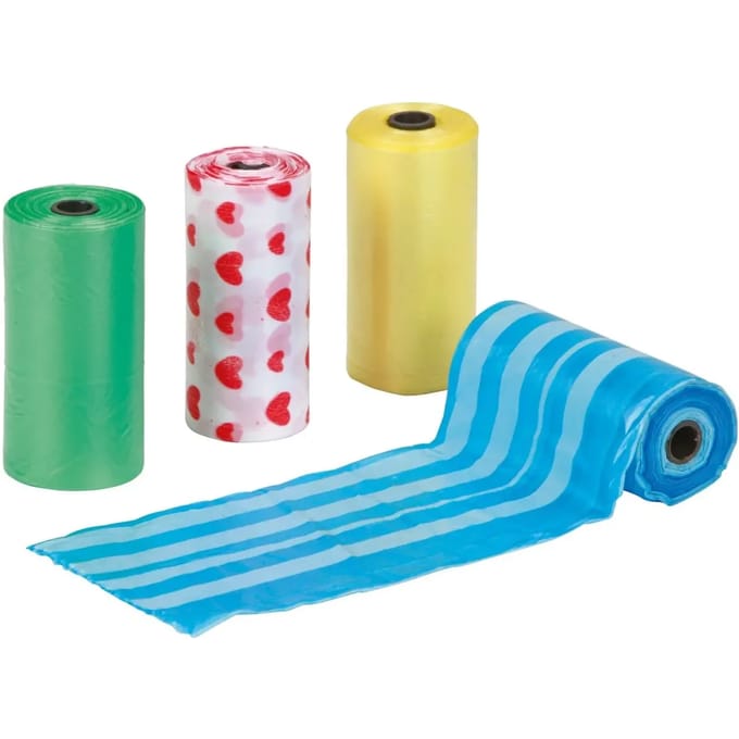 Hondenpoepzakjes gekleurd, 4x20st plastic