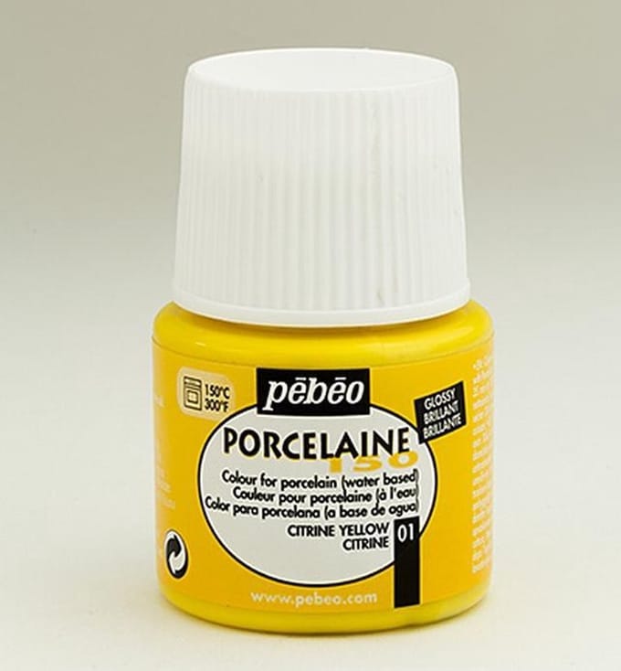 Porseleinverf - 01 Citrine Yellow - Pebeo - 45ml