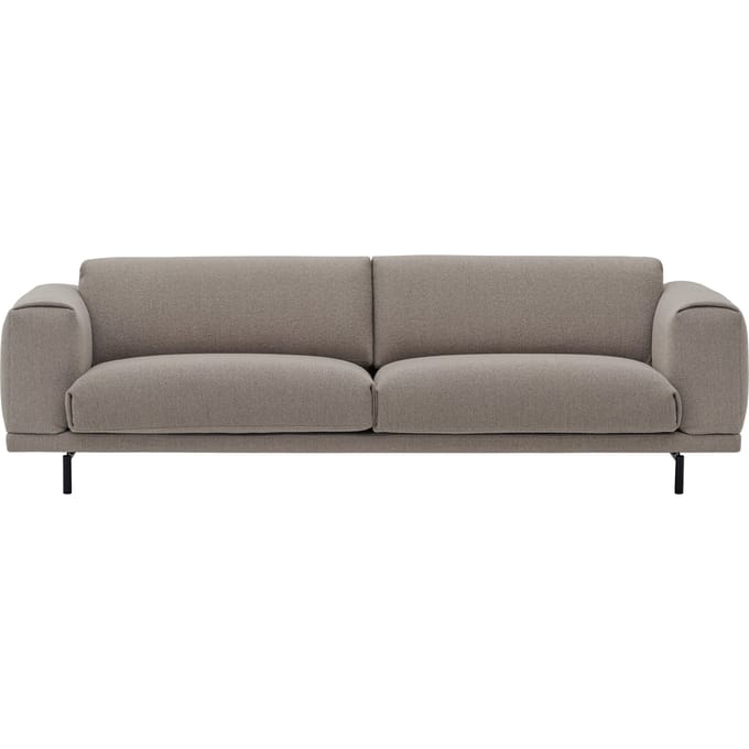 Muuto Rest 3-zitsbank - Hearth 6 - Zwart