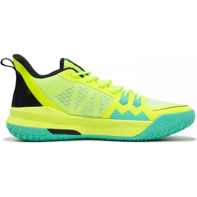 Burning Force 4 Light Up felgeel/groene basketbalschoen voor heren