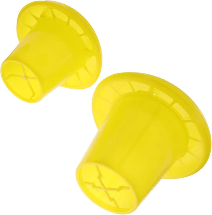 Voerbak Kippen - Pluimvee Bak - Buiten Voeren - Zonnedesign Stevig - 2 Stuks - Geel