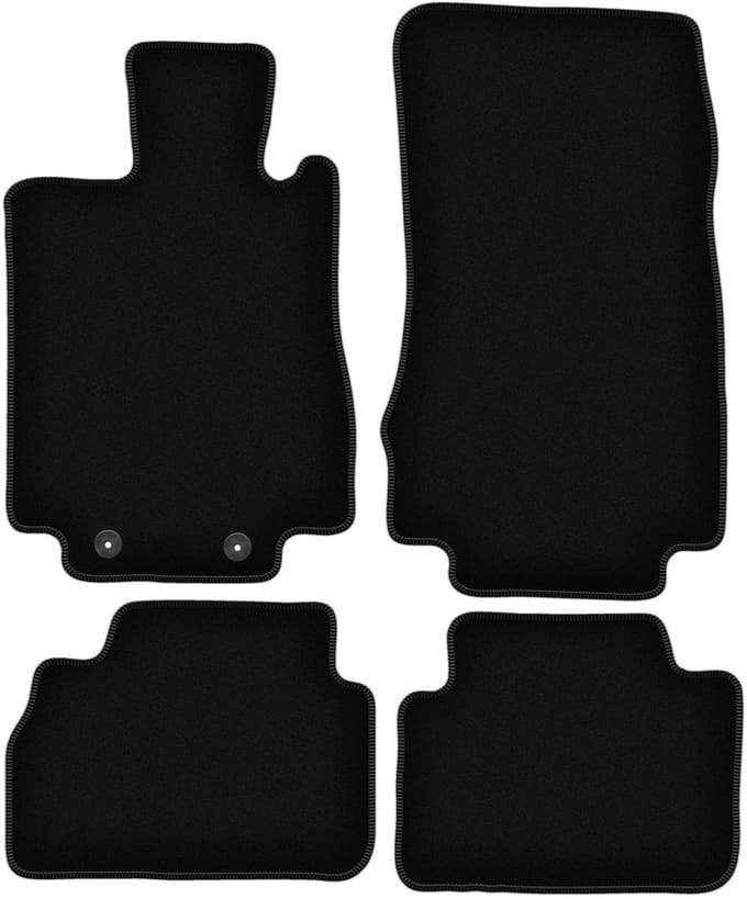 BASIC zwarte velours matten voor: Mercedes S W220 sedan kort (1998-2005)