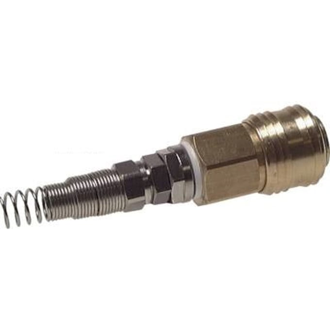 Vernikkeld Messing DN 7.2 (Euro) Luchtkoppeling Snelkoppeling 8x10 mm Push-On Buigbescherming Double Shut-Off