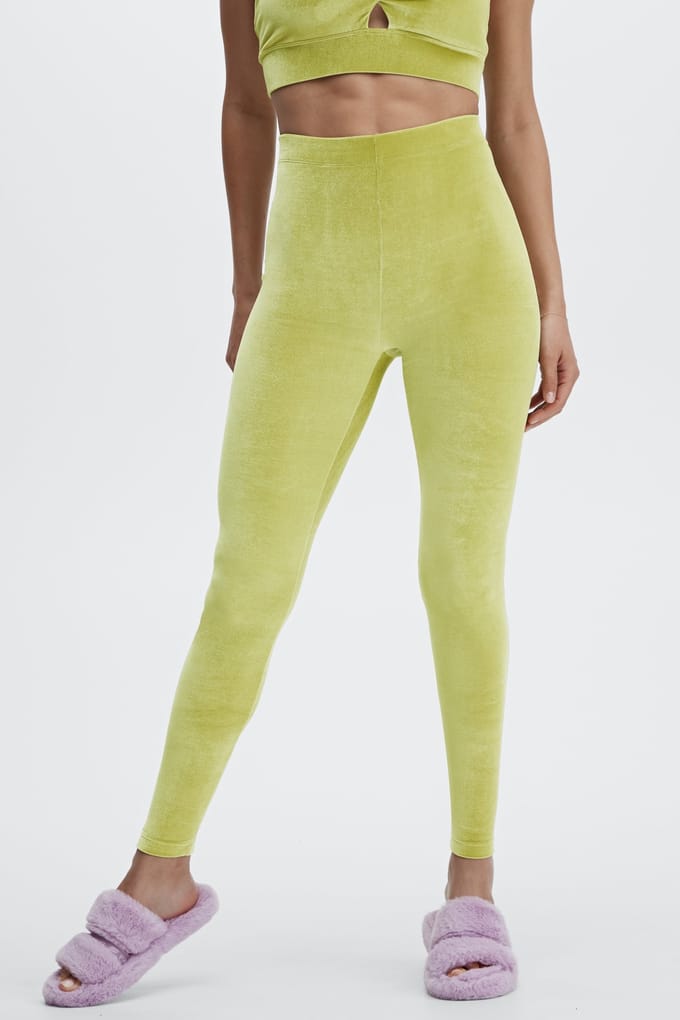 Fabletics Emma Velour Legging Golden Leaf Taglia: M REG | Leggings Outlet | Donna | Giallo