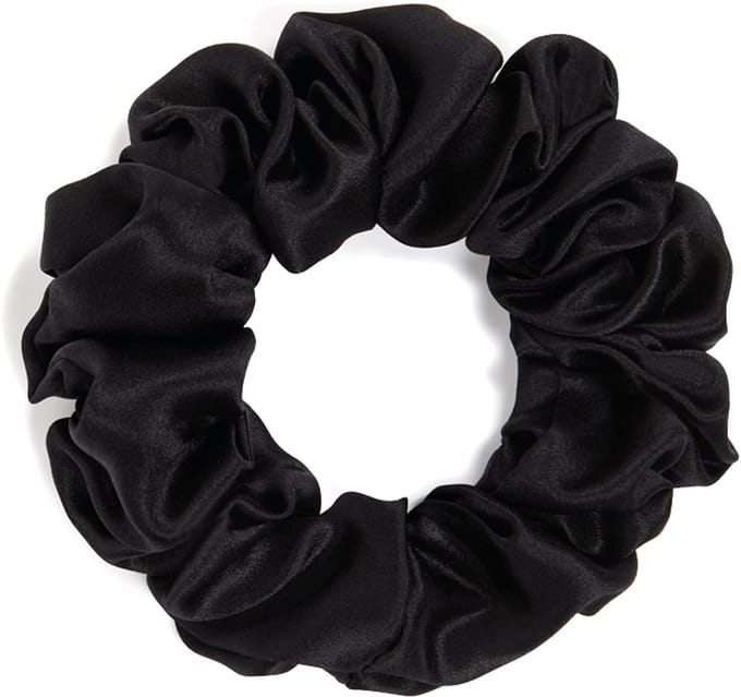 Dore & Rose - Scrunchies - Haar Accessoires - Haar Elastiek - 100% Zijden - Zwart - Nº 18 Ébène du Chêne
