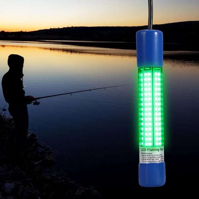 18W LED Vislokmiddel Onderwater Vislicht Nacht Groen Vis Boot Lamp met Batterijklem black