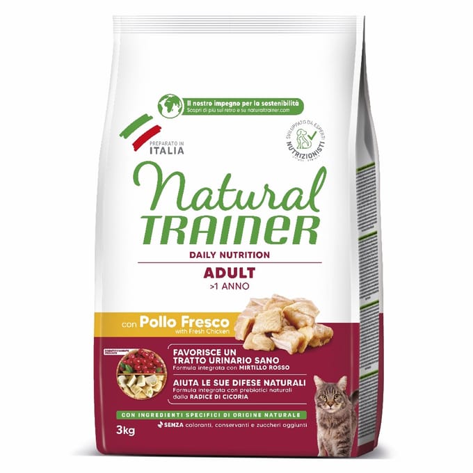 Natural Trainer Adult Kip 3 kg - Kattenvoer