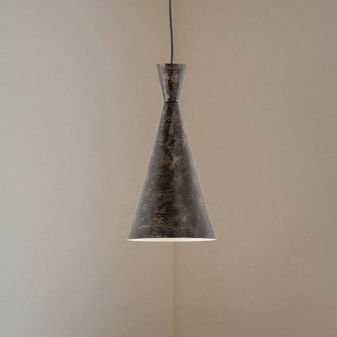 Opviq Hanglamp Tom, zwartbruin, metaal, Ø 19 cm, E27
