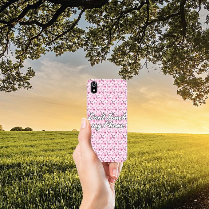 Xiaomi Redmi 7A Silicone-hoesje Flowers Pink DTMP