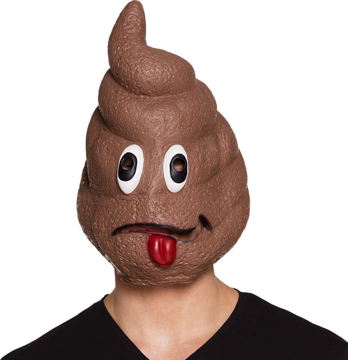 Witbaard - Masker - Shithead - Emoticon drol