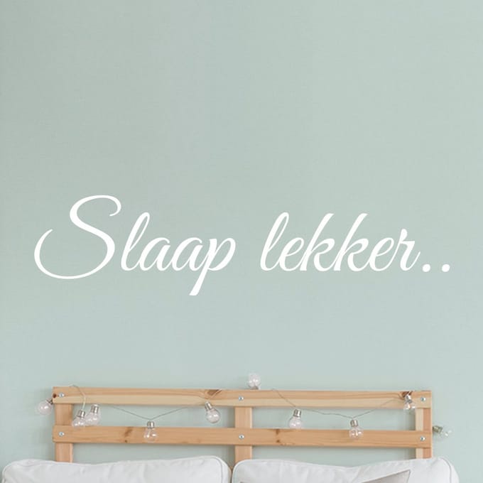Muursticker slaap lekker, kies eigen kleur & formaat