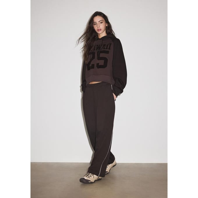 Stradivarius Joggingbroek met bies en stoppers  Bruin XS