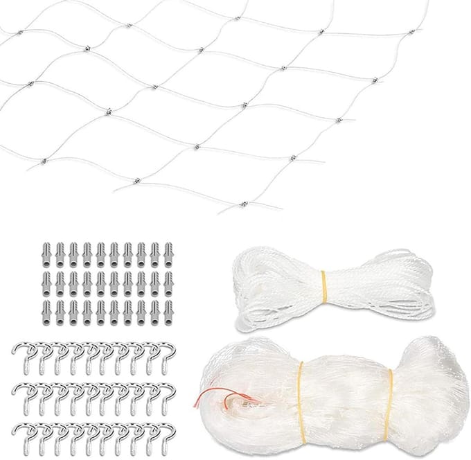 Dieren veiligheidsnet - Huisdier beschermnet - Veiligheid balkon - Transparant nylon - 4x3 meter - Transparant