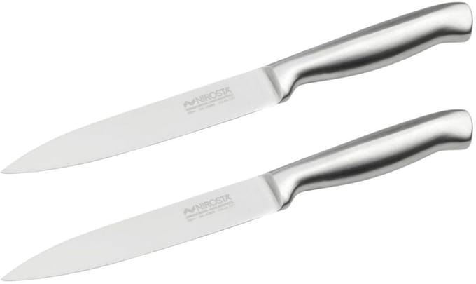 Set van 2 universele keukenmessen 24 cm volledig Nirosta Star