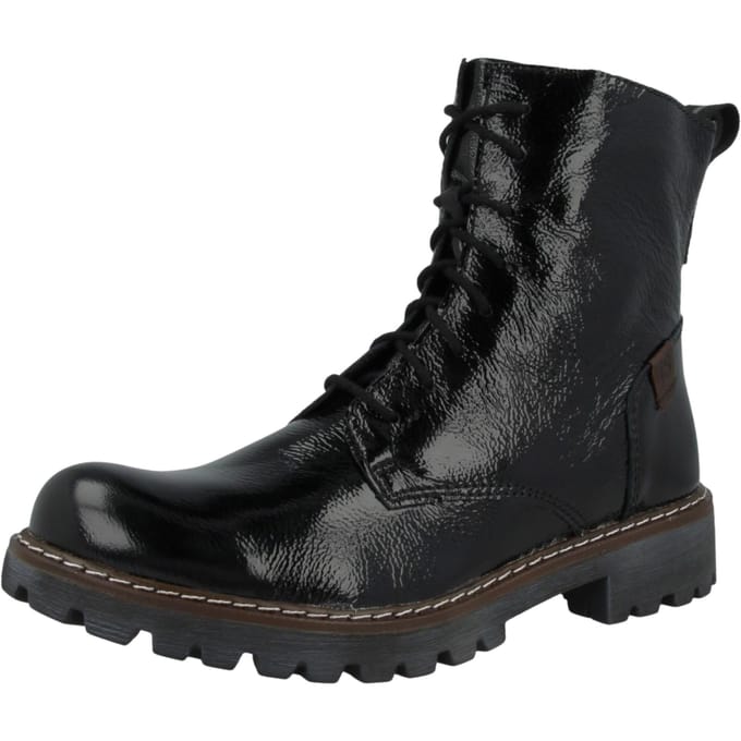Josef Seibel - MARTA 02 - Hoge sneakersVeterlaarzenDames veterschoenenDames sneakersHalf-hoge schoenen - Kleur: Zwart - Maat: 39