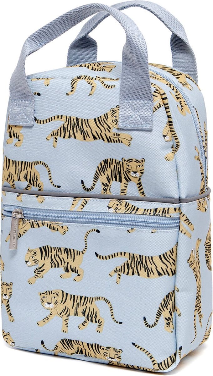 Petit Monkey kinderrugzak tijger grijs S