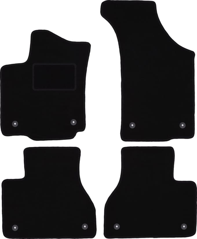 Zwarte veloursmatten voor: Volkswagen Phaeton sedan (2002-2016)