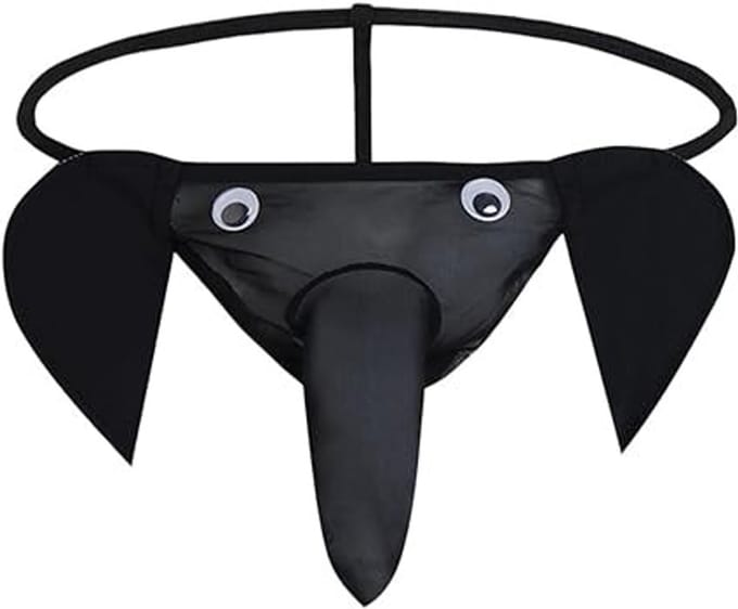 Go Go Gadget - String met Slurf - Olifant - Zwart - One size - 1 stuk