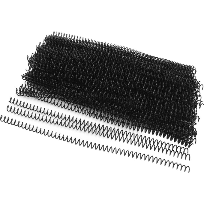 100 STUKS Spiraalbindingen 48 Lussen 4:1 Pitch A4 Papier Plastic Bindruggen 40 Vel Capaciteit black