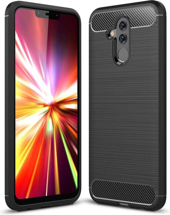 Brushed Backcover hoesje Geschikt voor Huawei Mate 20 Lite - Zwart